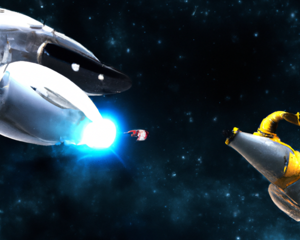 Space Battle Typhon 2 Hanging Wall Art