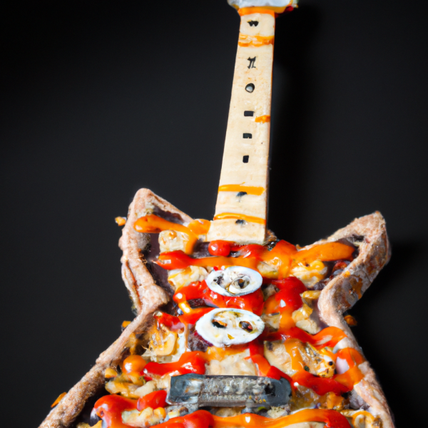 Deluxe Pizza Guitar Hanging Wall Art