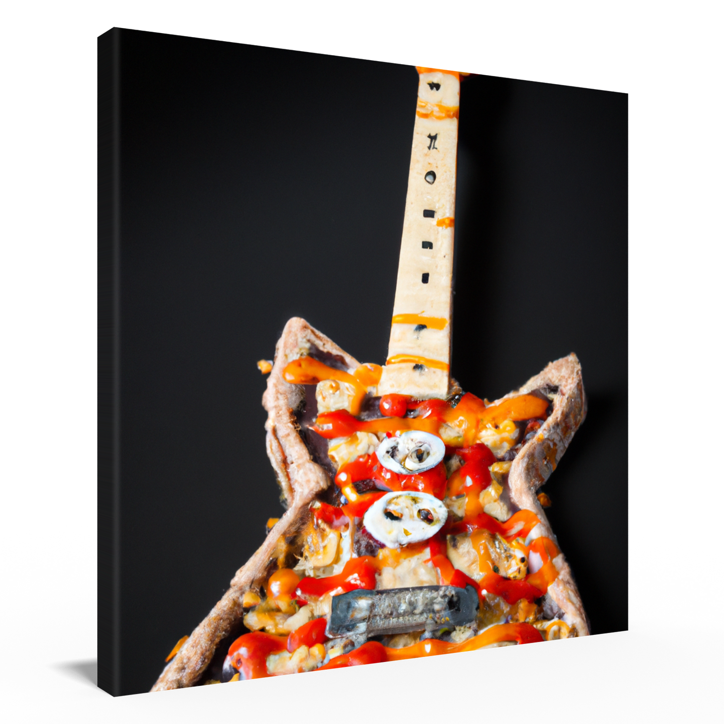 Deluxe Pizza Guitar Hanging Wall Art