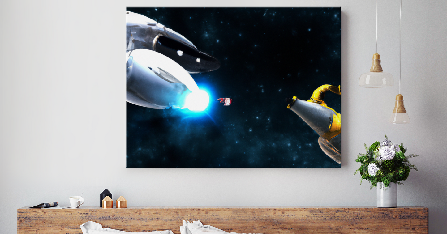 Space Battle Typhon 2 Hanging Wall Art