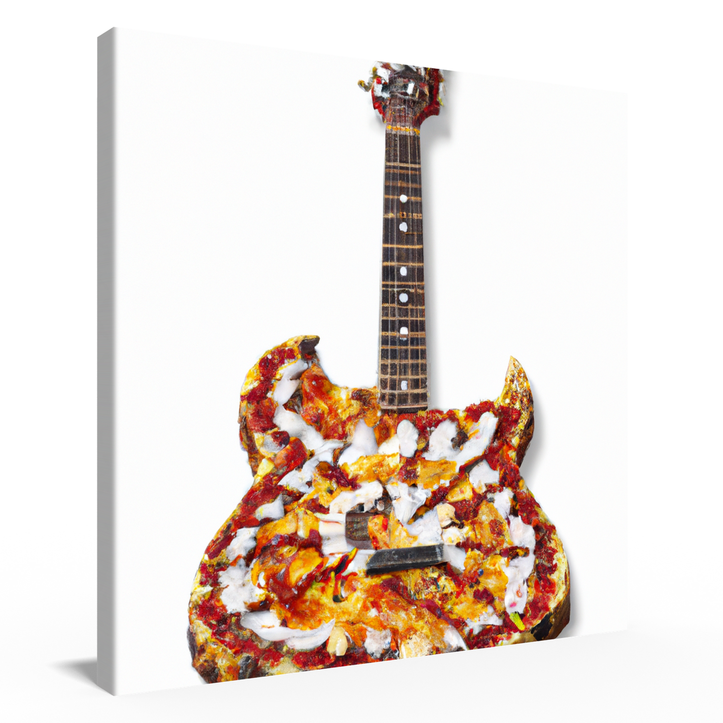 Sun-Dried Tomato Pizza Guitar Hanging Wall Art
