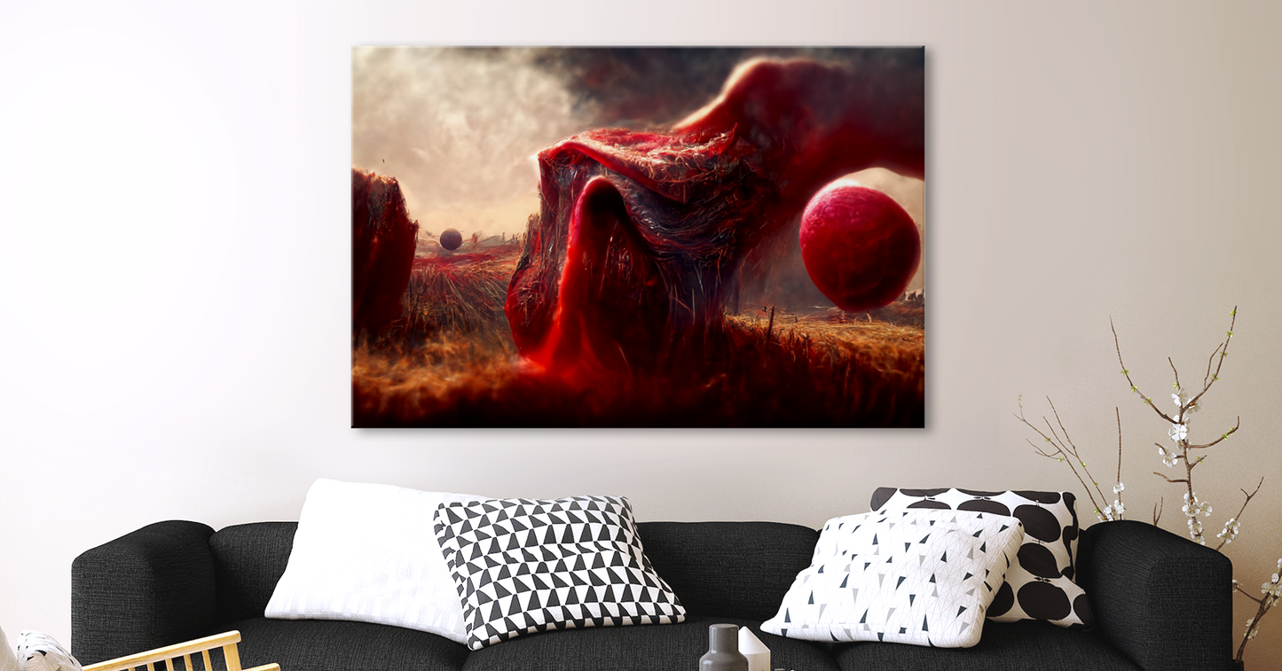 Alien Landscape Alpha Hanging Wall Art