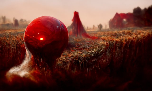 A red alien landscape