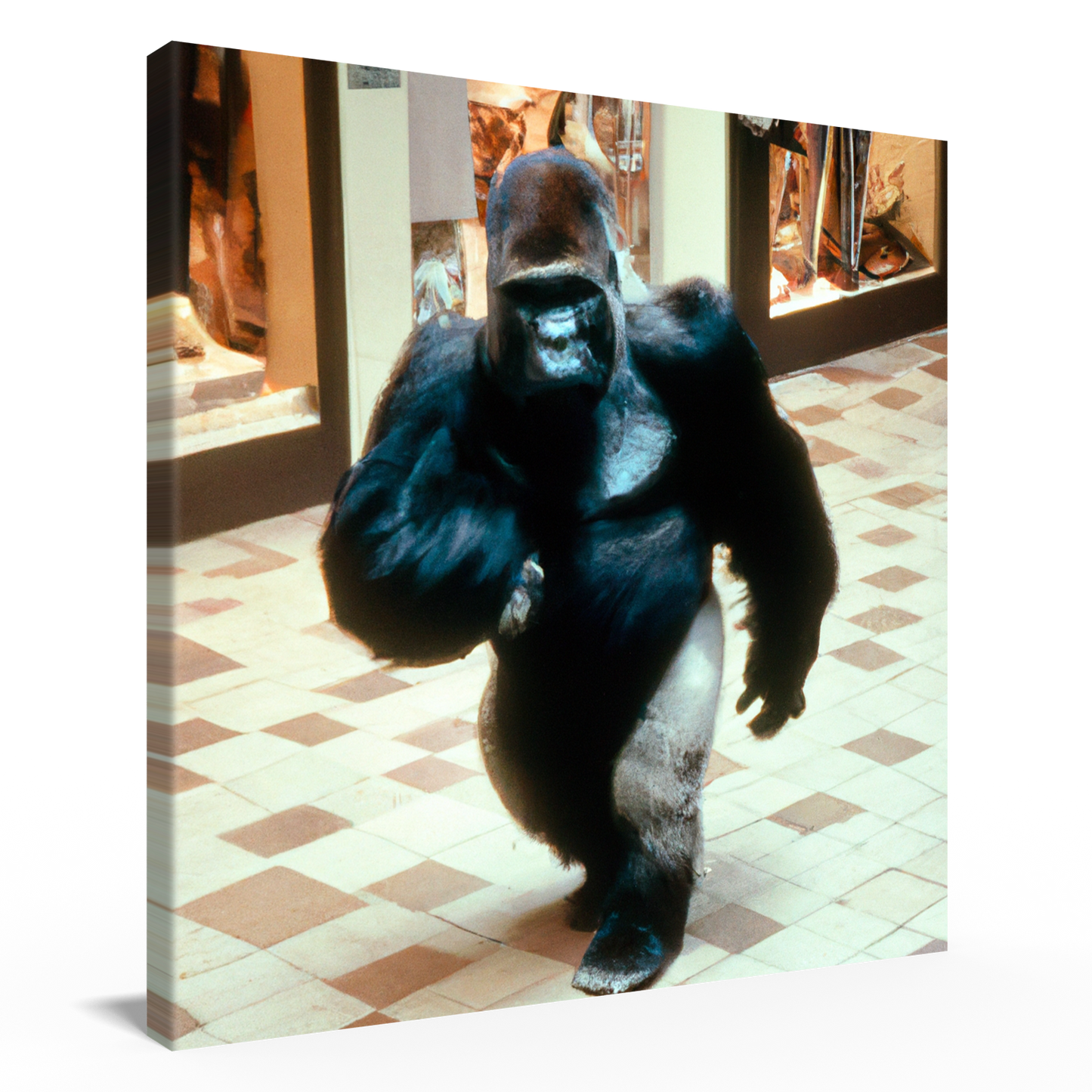 Gorilla at the Mall Hanging Wall Art