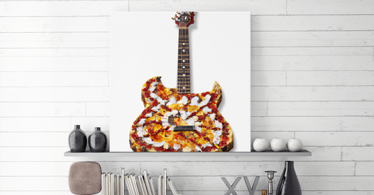Sun-Dried Tomato Pizza Guitar Hanging Wall Art