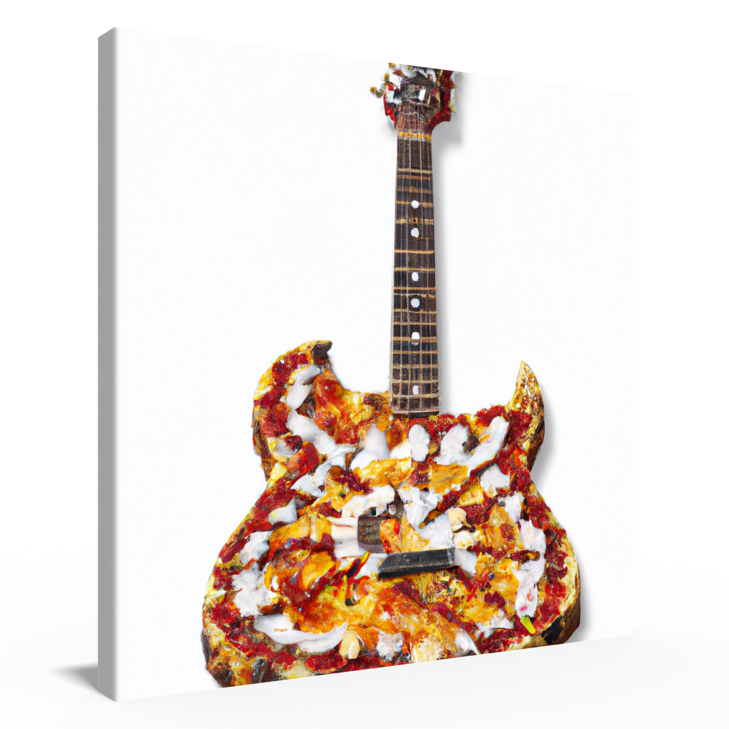 Sun-Dried Tomato Pizza Guitar Hanging Wall Art