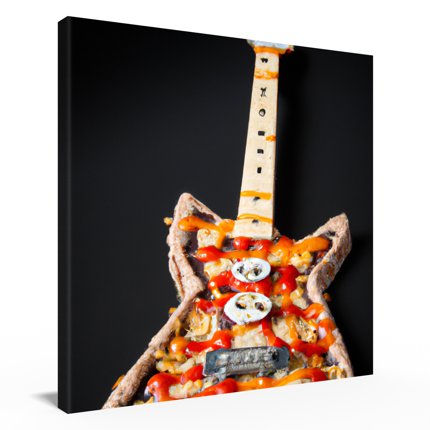 Deluxe Pizza Guitar Hanging Wall Art