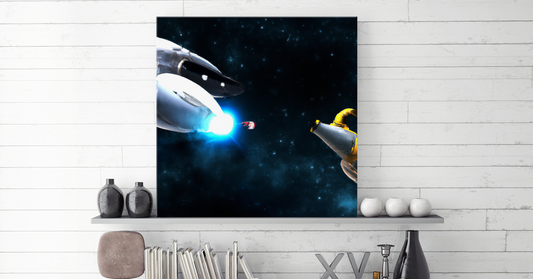 Space Battle Typhon 2 Hanging Wall Art