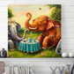 Elephant Tea Party Hanging Wall Art