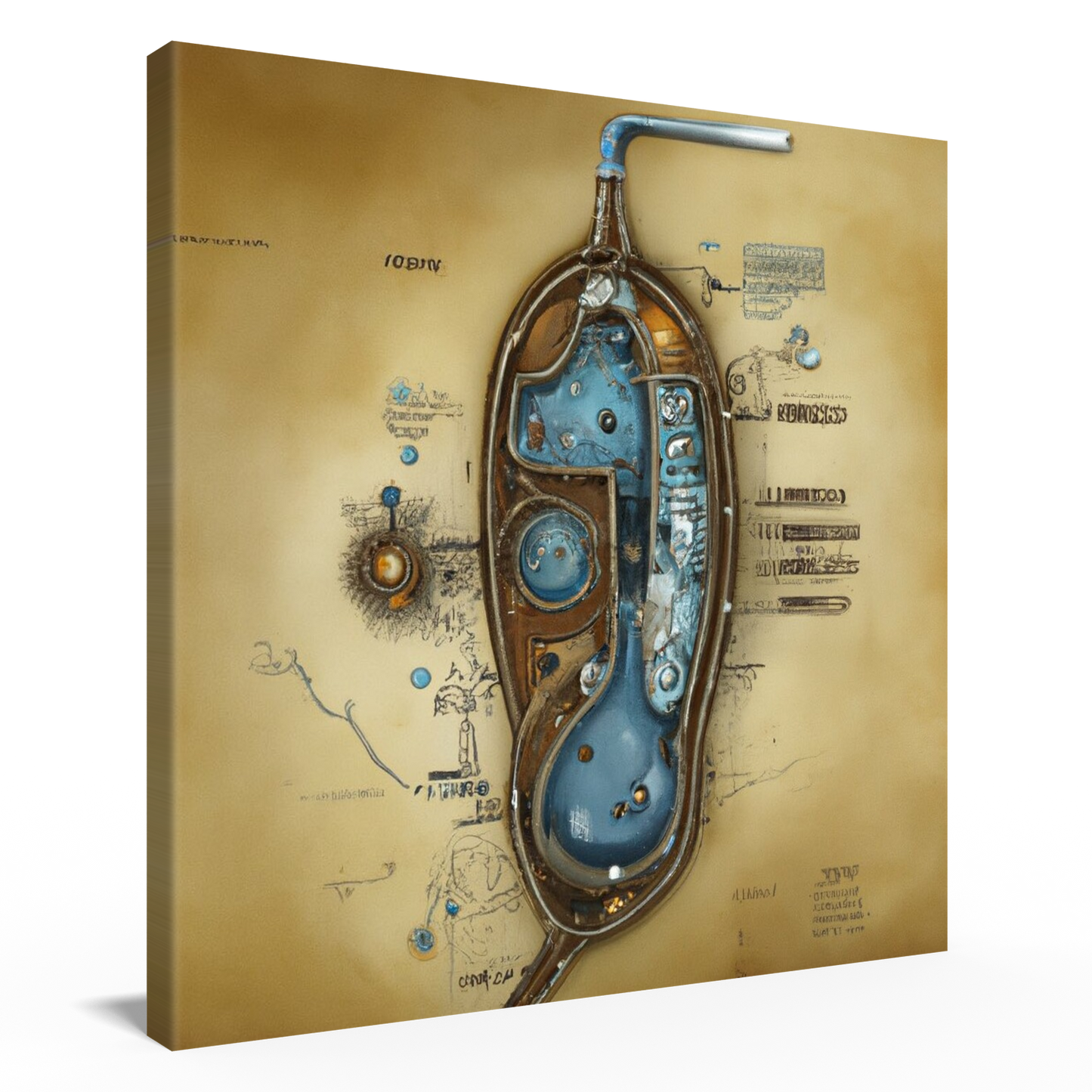 Steampunk Mitochondria Hanging Wall Art