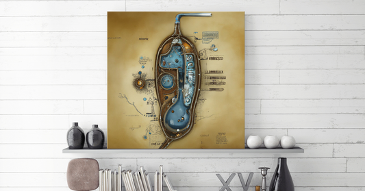 Steampunk Mitochondria Hanging Wall Art
