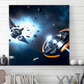 Spacestation Battle Excelsior Hanging Wall Art