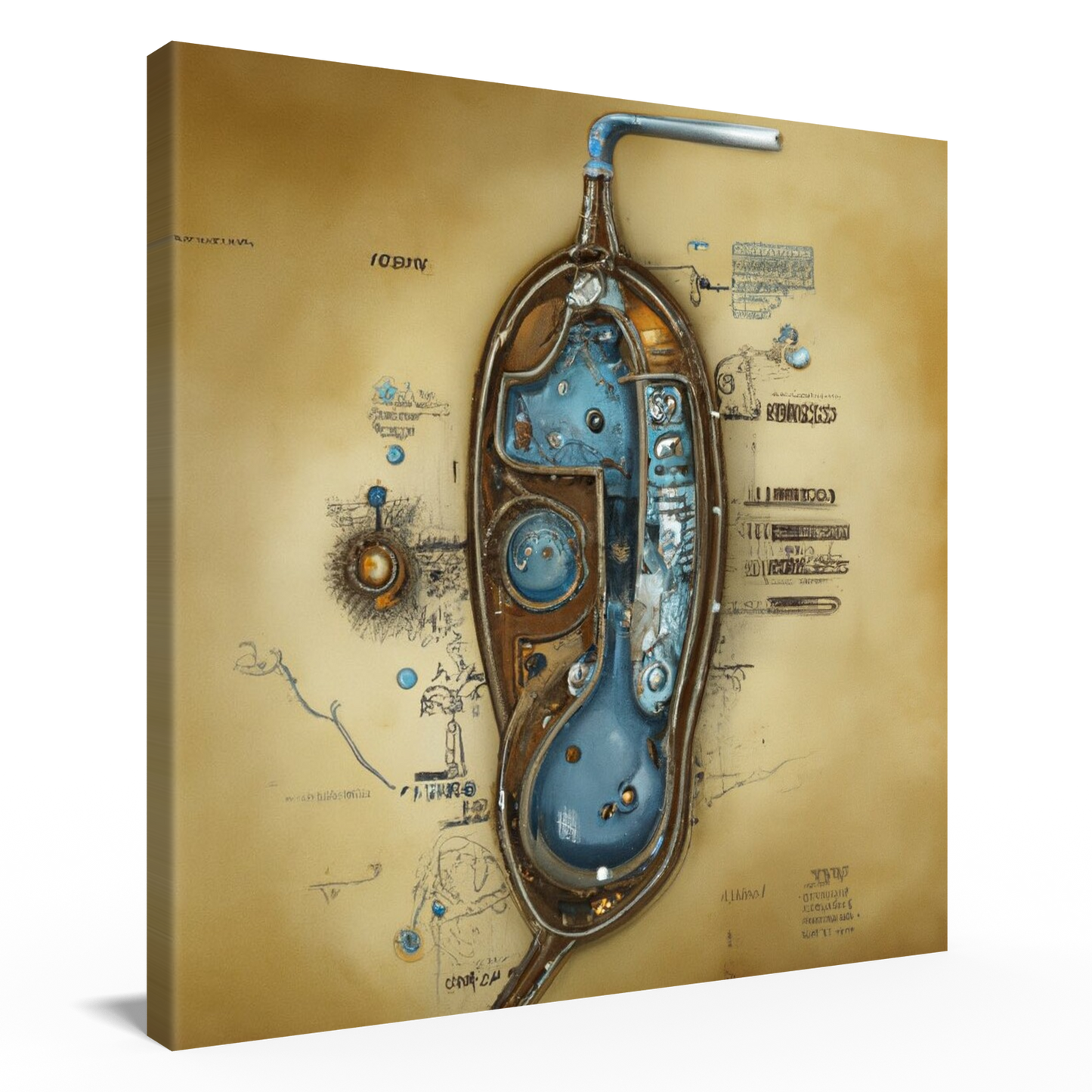 Steampunk Mitochondria Hanging Wall Art