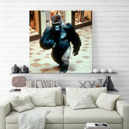 Gorilla at the Mall Hanging Wall Art