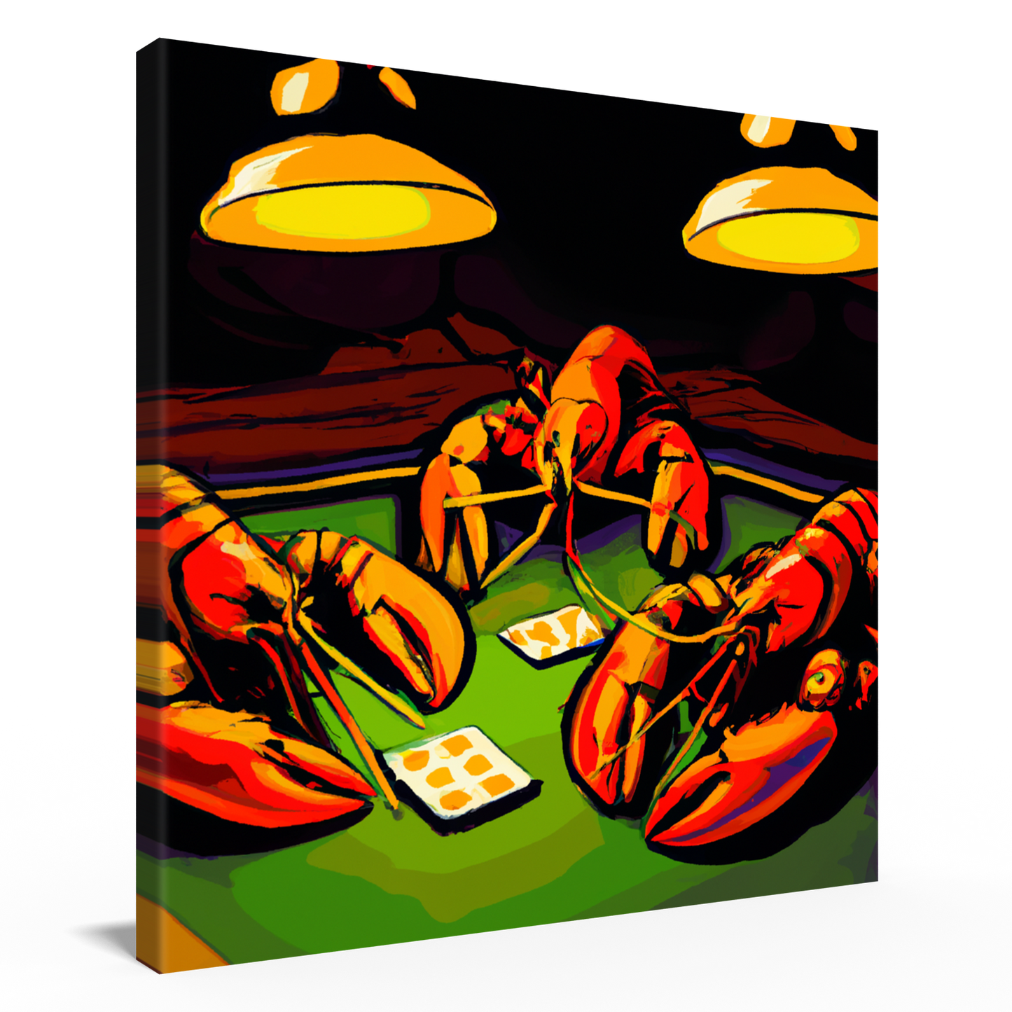 Lobsters Playing Poker Wall Art