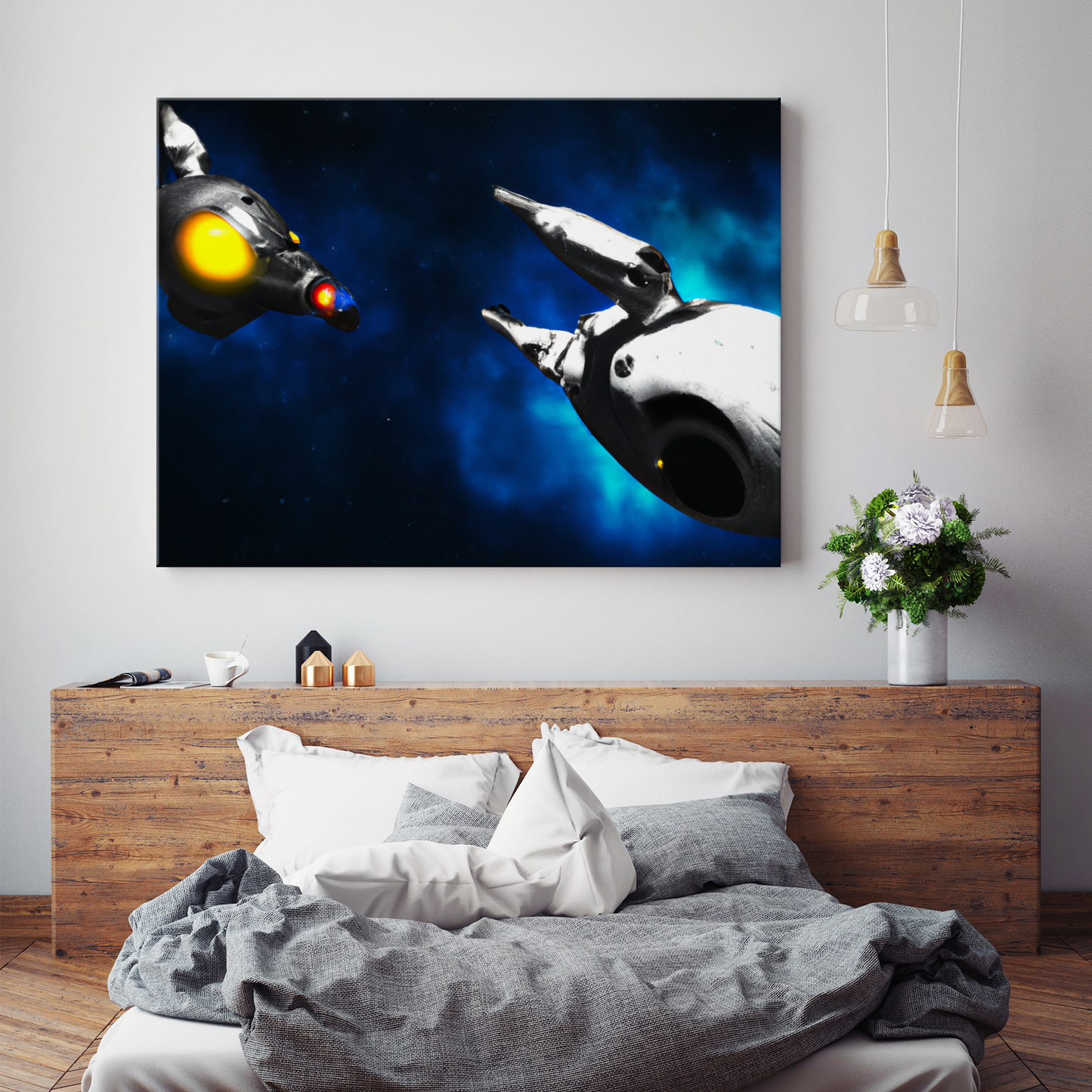 Space Battle Typhon Hanging Wall Art