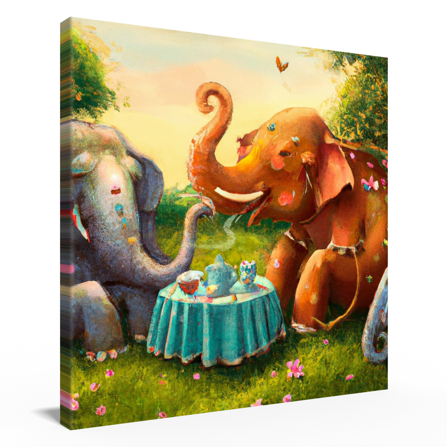 Elephant Tea Party Hanging Wall Art