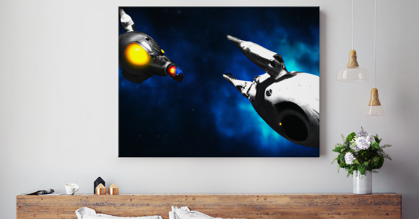 Space Battle Typhon Hanging Wall Art