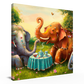 Elephant Tea Party Hanging Wall Art