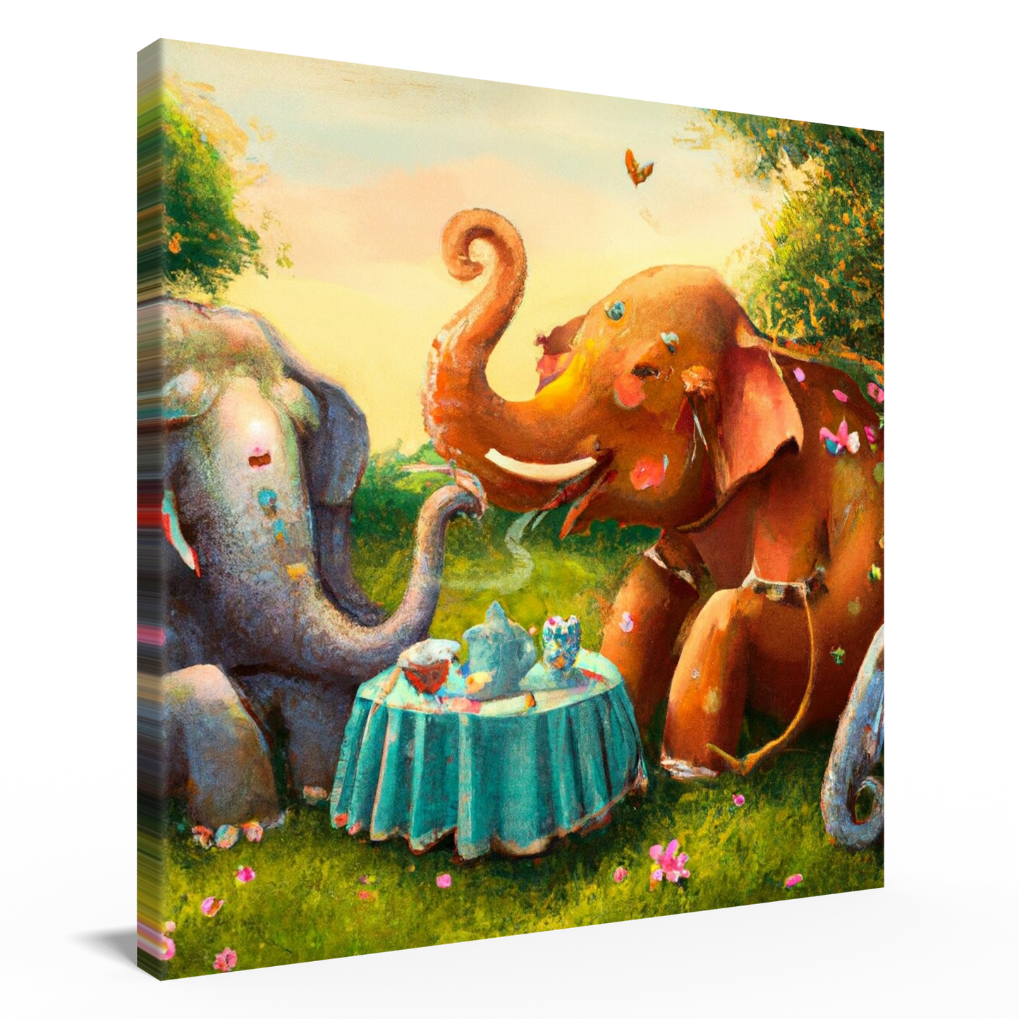 Elephant Tea Party Hanging Wall Art