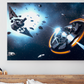 Spacestation Battle Excelsior Hanging Wall Art