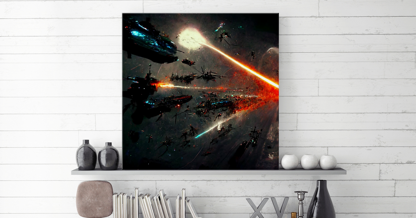 Space Battle Beta Hanging Wall Art