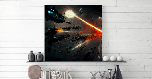 Space Battle Beta Hanging Wall Art