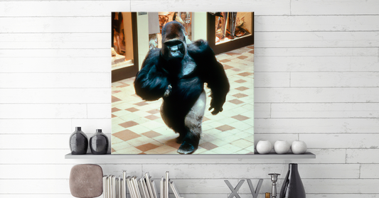 Gorilla at the Mall Hanging Wall Art