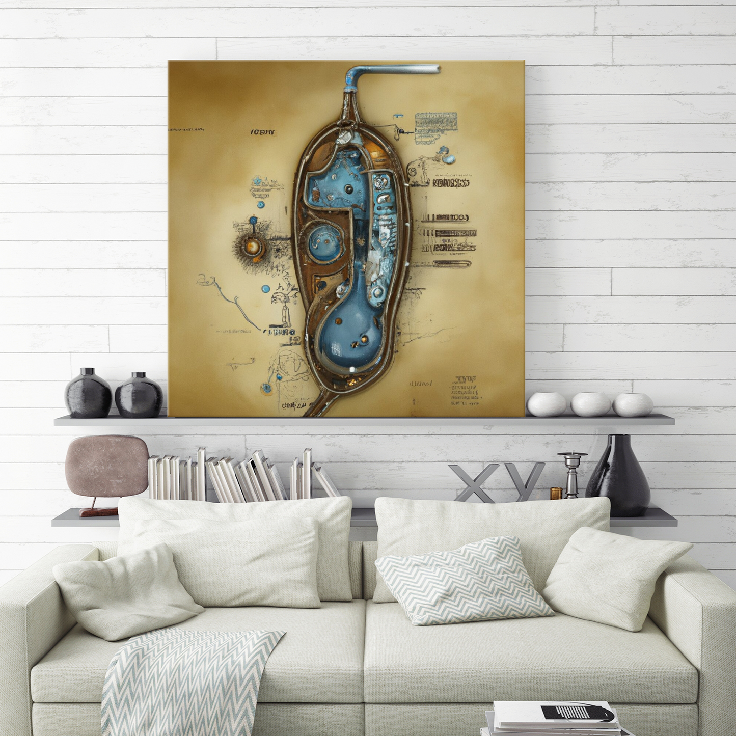 Steampunk Mitochondria Hanging Wall Art