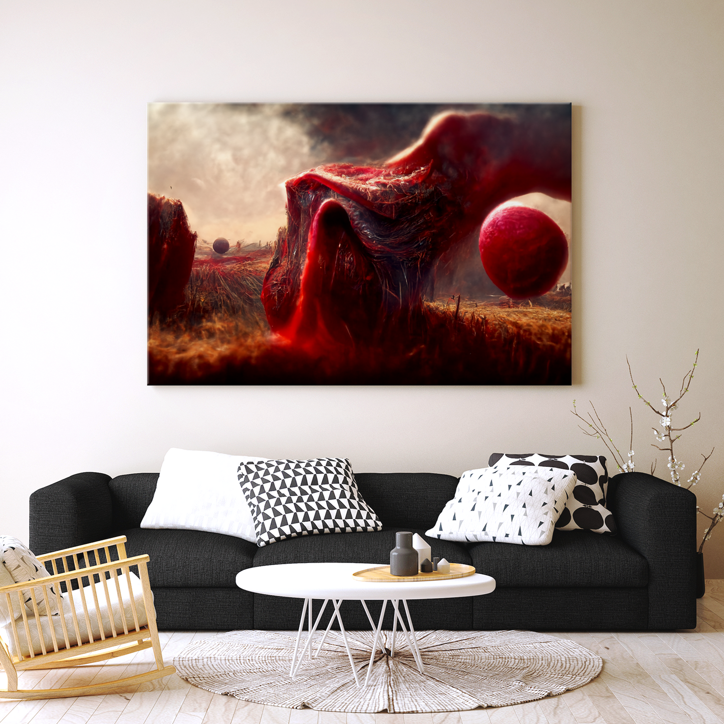 Alien Landscape Alpha Hanging Wall Art